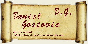 Daniel Gostović vizit kartica